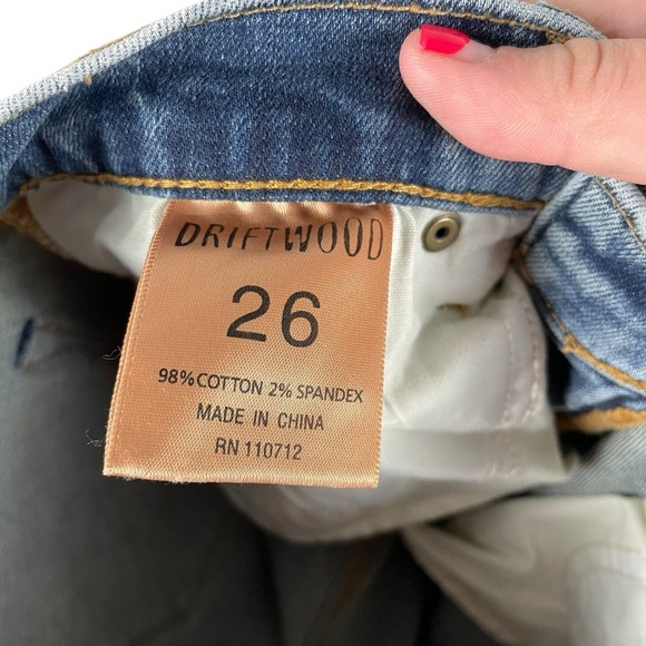 Driftwood Colette Classic Fit Embroidered Pocket Jeans Size 26 - Picture 9 of 9